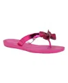 Guess Women's Tata Eva Sparkle Bow Flip Flop Sandals In Medium Pink