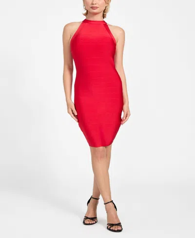 Guess Women's Taysha Sleeveless Mini Bandage Dress In Red