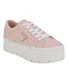 Guess Tesie Platform Sneaker In Light Pink