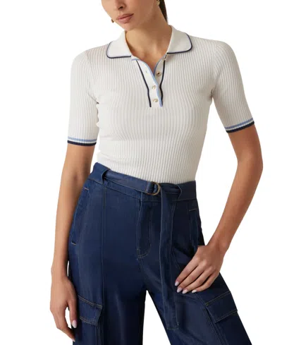 Guess Women's Thalia Polo Sweater In Cream White