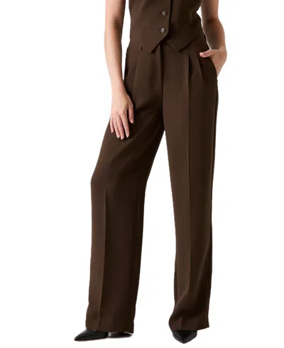 Guess Theoline Perfect Pleated Pants In Brown