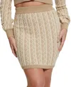 Guess Tiffany Mini Sweater Skirt In Taupe