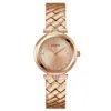 Guess Women's Tone Rose Gold Dial Watch In Gold