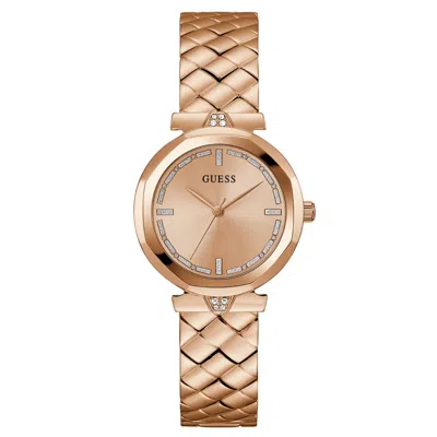 Guess Women's Tone Rose Gold Dial Watch