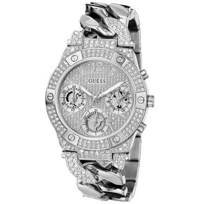 Guess Women's Trend Silver Tone Multi-function Silver Dial Watch