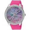 Guess Women's Tropical Pink Multicolor Dial Watch In Multi