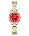 Guess Women's Two-tone Analog Watch, 30mm In Gold