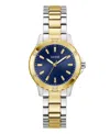 Guess Women's Two-tone Analog Watch, 35mm In Gold