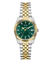 Guess Women's Two-tone Multi-function Date Watch, 34mm In Gold