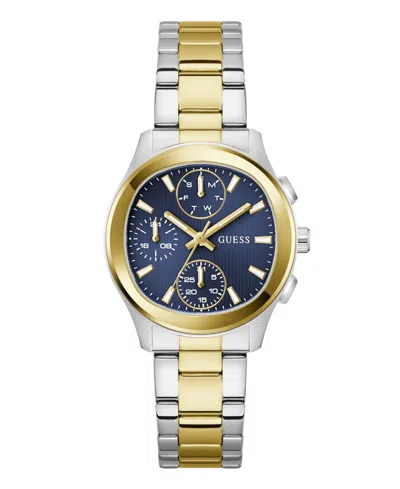 Guess Women's Two-tone Stainless Steel Multi-function Watch, 36mm In Gold