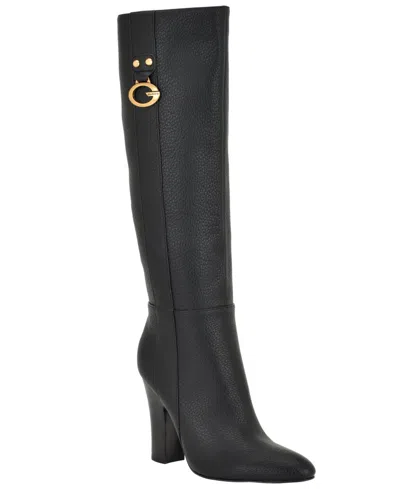 Guess Women's Tyne Block Heel Tall Boots In Black