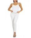 Guess Vanna Sleeveless Denim Jumpsuit In Pure White