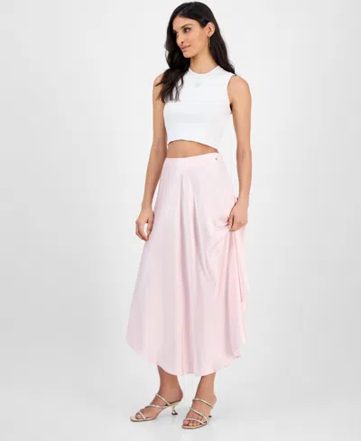Guess Women's Venusta Long Skirt In Low Key Pink