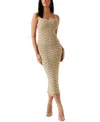 Guess Vera Chevron Knit Dress In Neutral