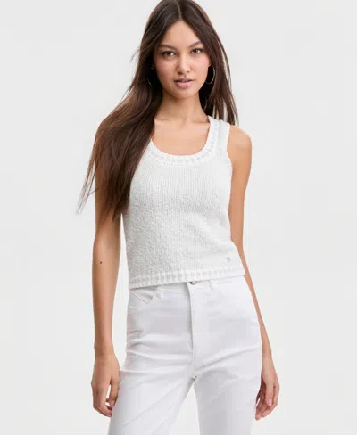 Guess Women's Veronica Sleeveless Tank Top Sweater In White