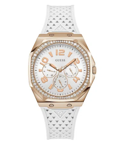 Pre-owned Guess Ladies Watch Wristwatch Zest Gw0694l1 Silicone Skin