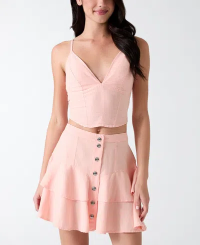 Guess Women's Wendy Sleeveless Crop Top In Pink