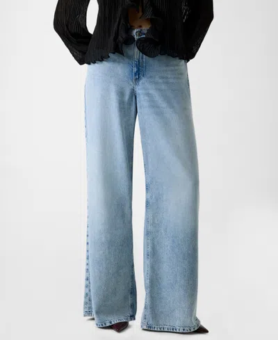 Guess Women's Wide-leg Loose Jeans In Blue