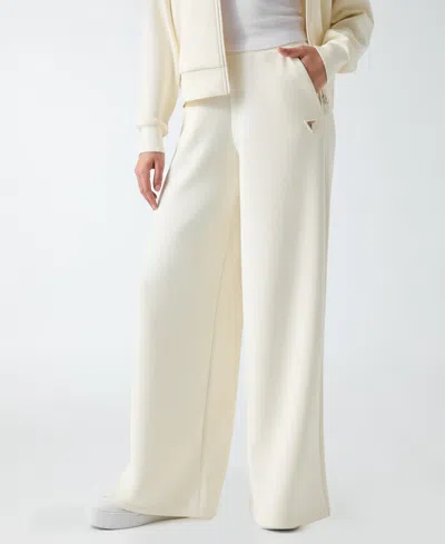 Guess Women's Wide-leg Sweatpants In White