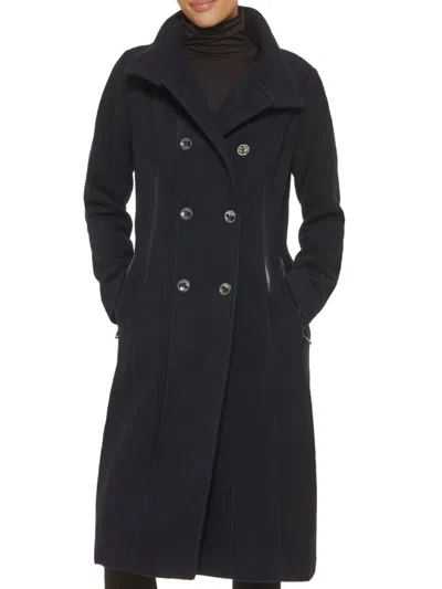 Guess Women's Wool Blend Trench Coat In Charcoal