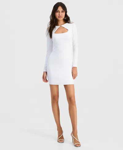 Guess Women's Wren Ribbed Dress & Cardigan Overlay In White