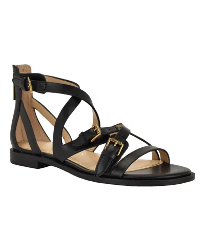 Guess Women's Yaris Strappy Buckled Gladiator Sandals In Black