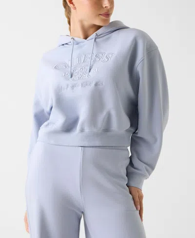 Guess Women's Yayoi Long-sleeve Hooded Sweatshirt In Blue