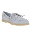 Guess Women's Yomaya Charms Boat Shoe Loafers In Light Blue Suede
