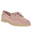 Guess Women's Yomaya Charms Boat Shoe Loafers In Light Pink Suede