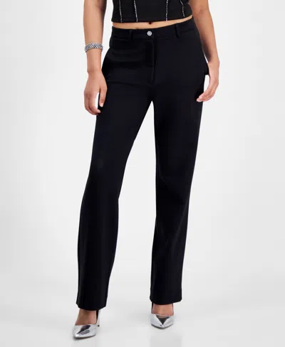 Guess Women's Zoe Slim-fit High-rise Pants In Black