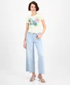 Guess Women's Zoya Cropped Wide-leg Jeans In Neutral