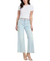 Guess Zoya Crop Wide Leg Jeans In Blue