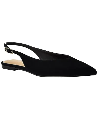Guess Womens Dorazio Pointed Toe Slingback Flats In Black
