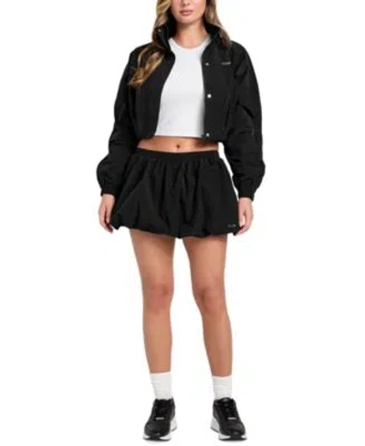 Guess Womens Nina Zip Front Cropped Jacket Balloon Mini Skirt