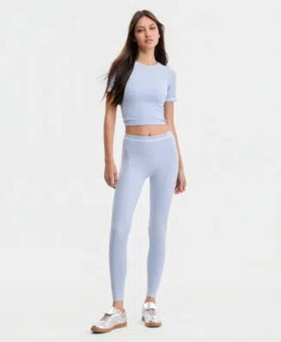 Guess Womens Pepi Cropped Top Pepi Seamless Leggings In Blue