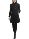 Guess Womens Wool Blend Textured Pea Coat In Black