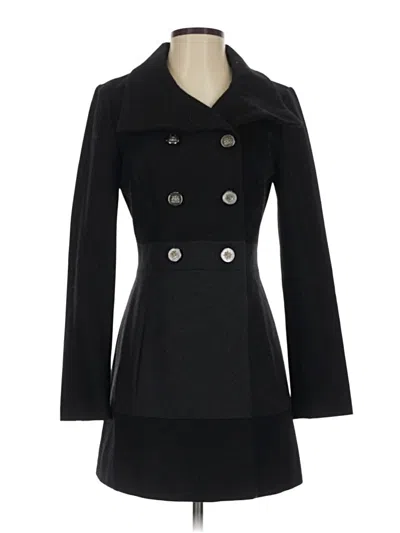 Pre-owned Guess Wool Coat In Black