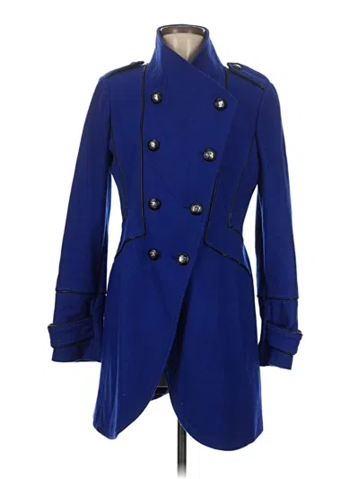 Pre-owned Guess Wool Coat In Blue