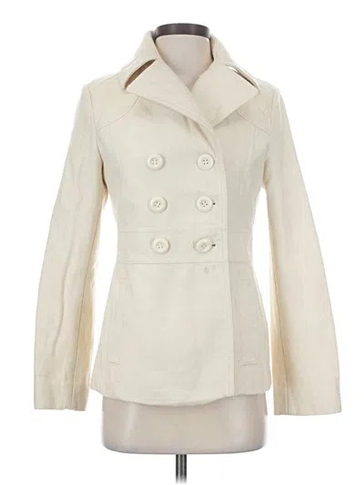 Pre-owned Guess Wool Coat In Ivory