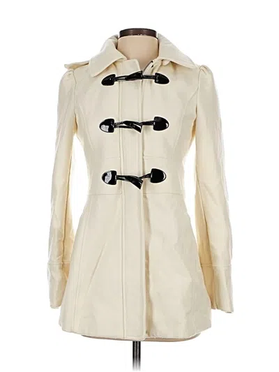 Pre-owned Guess Wool Coat In White