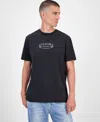 Guess World Famous Short Sleeve Crewneck Logo Graphic T-shirt In Black