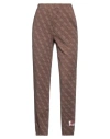 Guess X Brandalised Woman Pants Brown Size M Cotton, Polyester, Elastane