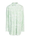 Guess X J Balvin Woman Shirt Light Green Size L Cotton, Linen In Green