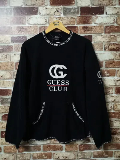 Pre-owned Guess X Vintage True Vintageguest Club Fleece Hoddies In Black