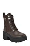 Guess Yarini Platform Bootie In Brown