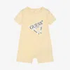 GUESS YELLOW COTTON JERSEY BABY SHORTIE