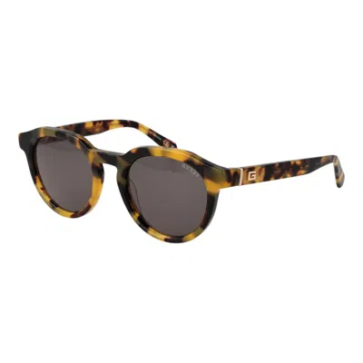 Guess Yellow Men Sunglasses In Brown