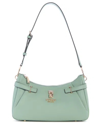 Guess Yesba Adjustable Large Shoulder Bag In Green