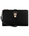 Guess Yesba Double-zip Organizer Wallet In Black