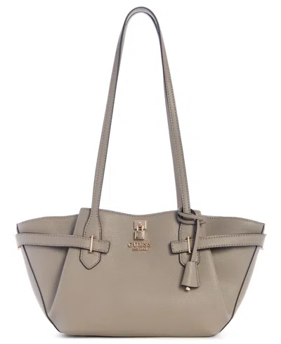 Guess Yesba Girlfriend Large Shoulder Bag In Brown
